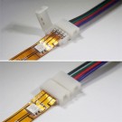 Klip napájacia spojka pre viacfarebné RGB LED pásiky, obojstranná, šírka 10 mm